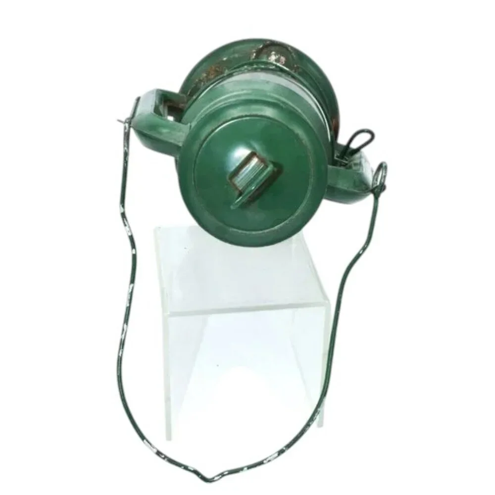 Vintage Small Kerosene Oil Lamp Green Railroad Lantern